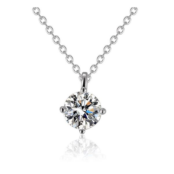 2 CT GRA CERTIFIED MOISSANITE 925 SILVER NECKLACE