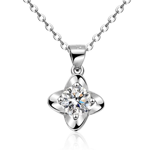 1 CT GRA CERTIFIED MOISSANITE 925 SILVER NECKLACE