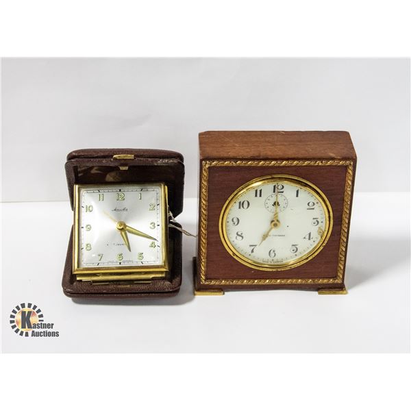 VINTAGE SETH THOMAS 1930S TRAVEL CLOCK AND