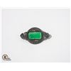 Image 1 : VINTAGE STERLING SILVER GREEN GEMSTONE BROOCH