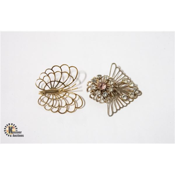 PAIR OF VINTAGE BROOCHES