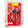 Image 1 : NEW MILWAUKEE 2PC FAST-BACK FOLDING KNIFE SET