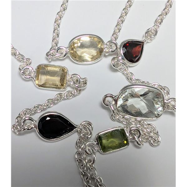 BZ2020-6C SILVER 7.56G GENUINE MULTI GEMSTONE