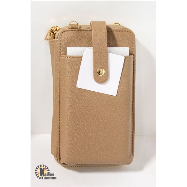 NEW ESPE SMARTPHONE POUCH AND WALLET LIGHT BROWN