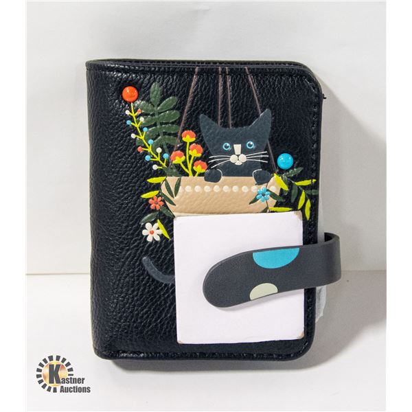 NEW ESPE VEGAN LEATHER RFID BLOCKING WALLET -BLACK