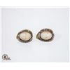 Image 1 : VINTAGE CAMEO CLIP BACK EARRINGS