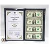 Image 1 : 2009 UNCUT SHEET OF 4 USA $1 DOLLAR NOTES,