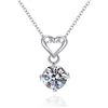 Image 1 : 1 CT GRA CERTIFIED MOISSANITE 925 SILVER NECKLACE