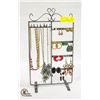 Image 1 : METAL JEWELRY DISPLAY STAND WITH VARIOUS CONTENTS
