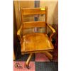 Image 1 : ANTIQUE OAK SWIVEL ADJUSTABLE ARM CHAIR