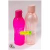 Image 1 : 2 TUPPERWARE WATER BOTTLES 1L & 750ML