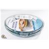 Image 1 : ANCHOR HOCKING 9" GLASS PIE PLATE - NEW PACK OF 2