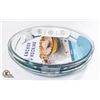Image 1 : ANCHOR HOCKING 9" GLASS PIE PLATE - NEW PACK OF 2