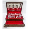 Image 1 : STAINLESS STEEL CUTLERY SET W/BOX (SERVES 10)