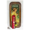 Image 1 : 1972 COCA COLA TRAY WITH GIRL SOLD WITH COCA COLA