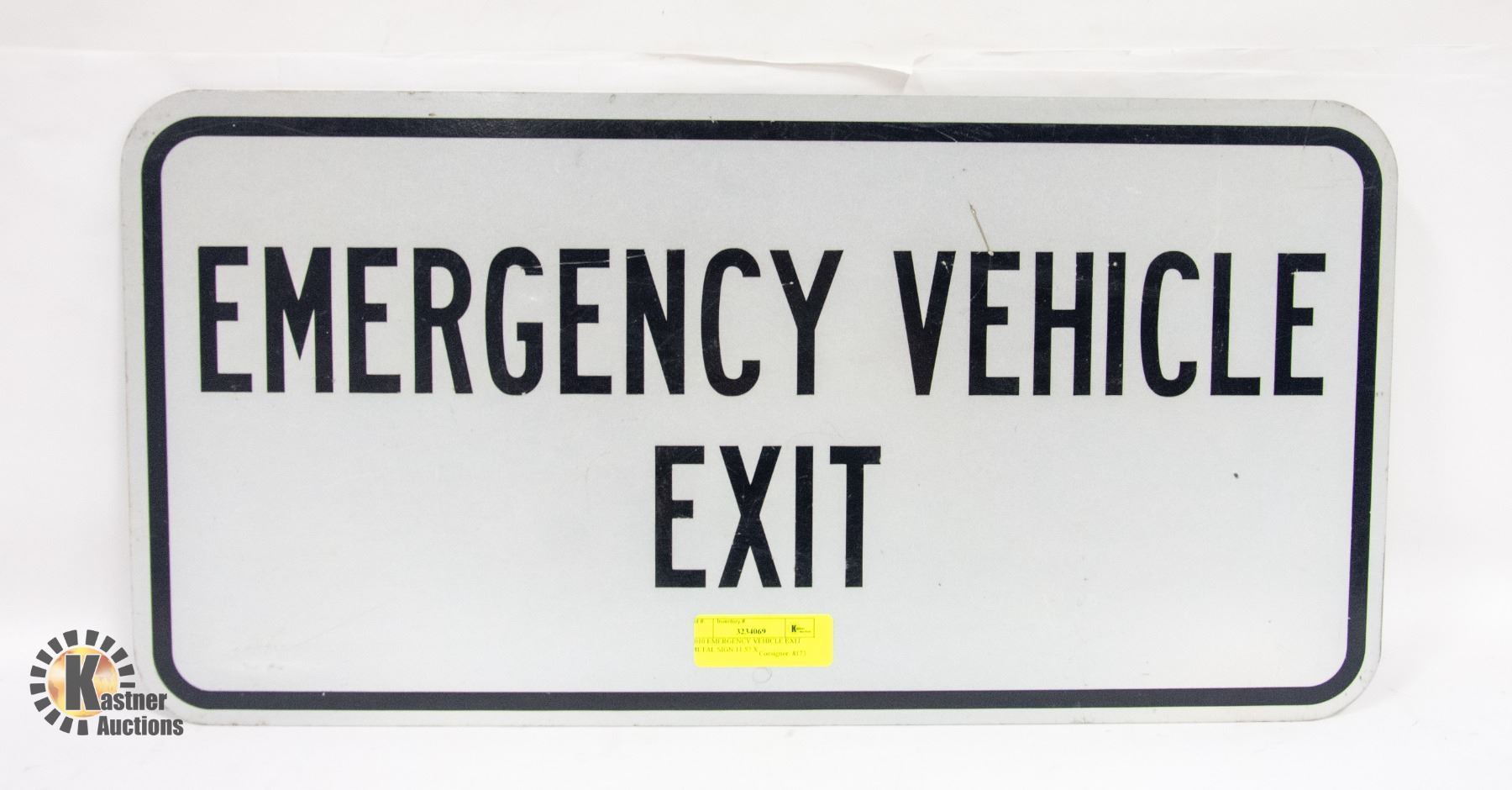 2010 EMERGENCY VEHICLE EXIT METAL SIGN 11.5