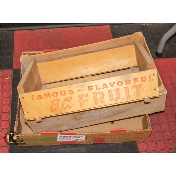 BOX OF- 2- WOODEN CRATES