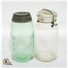 Image 1 : 2 VINTAGE MASONS JARS (PATENT NOV.30TH. 1858)
