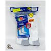 Image 1 : WHITE CREW SOCKS 12-16 SIZE 6-PACK FRUIT OF