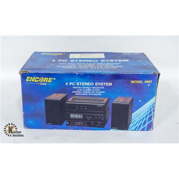 4PC. STEREO SYSTEM (WORKING)