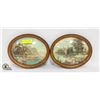 Image 1 : 2 OVAL FRAMED SCENIC PAINTINGS