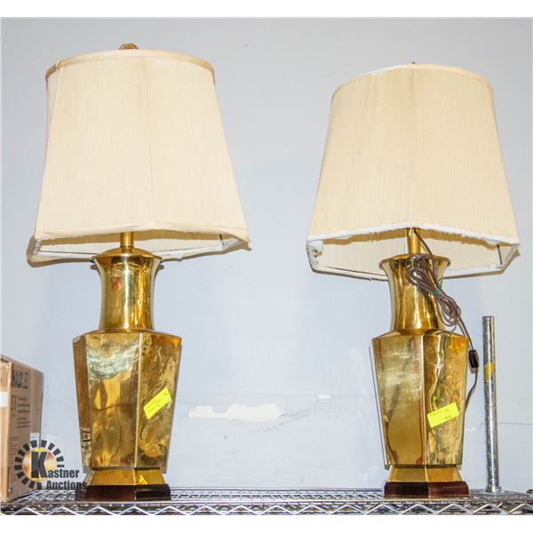 2 BRASS LAMPS