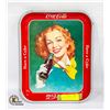 Image 1 : 1950'S COCA-COLA SERVING TRAY GIRL WITH RED HAIR