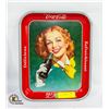 Image 1 : 1950'S COCA-COLA SERVING TRAY GIRL WITH RED HAIR