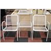 Image 1 : 4PC WHITE METAL PATIO FURNITURE