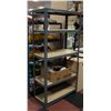 Image 1 : METAL 5 SHELF STORAGE RACK- 70" X 35" X 16"