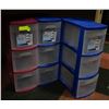Image 1 : 3 STERILITE 3 DRAWER NARROW TOWERS