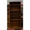 Image 1 : WOOD 6 SHELF BOOKCASE TEAK COLOR