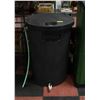 Image 1 : RAIN BARREL WITH LID- 35" X 22"