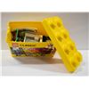 Image 1 : YELLOW LIDDED LEGO TUB WITH ASSORTED LEGO