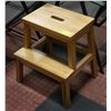 Image 1 : IKEA PINE 2 STEP STOOL "BEKVAM" 18.5" X 15"