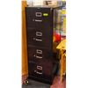 Image 1 : BLACK 4 DRAWER FILING CABINET WITH KEYS H-52"