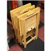 Image 1 : 4 WOODEN FOLDING TABLES WITH STAND