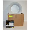Image 1 : BOX OF 10 LUMINUS LED 4-INCH LIGHTS, CEILING