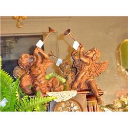 Candle Stand/Greenery/Cherubs