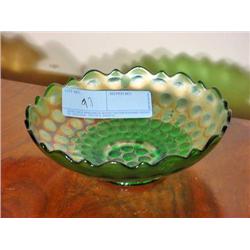 Fenton Coin Dot Green Bowl