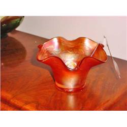 Fenton Blackberry Banded Hat Amethyst Bowl