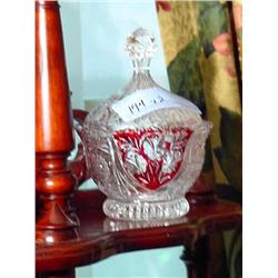 Crystal Candy Dish W/Lid