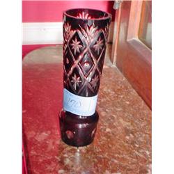 Red Glass Vase (Crystal)