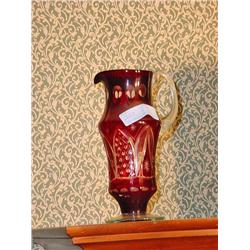 Red Glass Pitcher