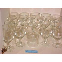 Twenty Six Stemmed Glasses