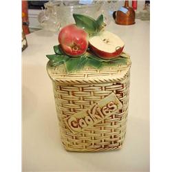 McCoy Apples on Basketweave Cookie Jar