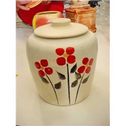 Cylinder Jar Cookie Jar Marked U.S.A. #1500 Roseville/Ohio