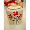 Image 1 : Cylinder Jar Cookie Jar Marked U.S.A. #1500 Roseville/Ohio