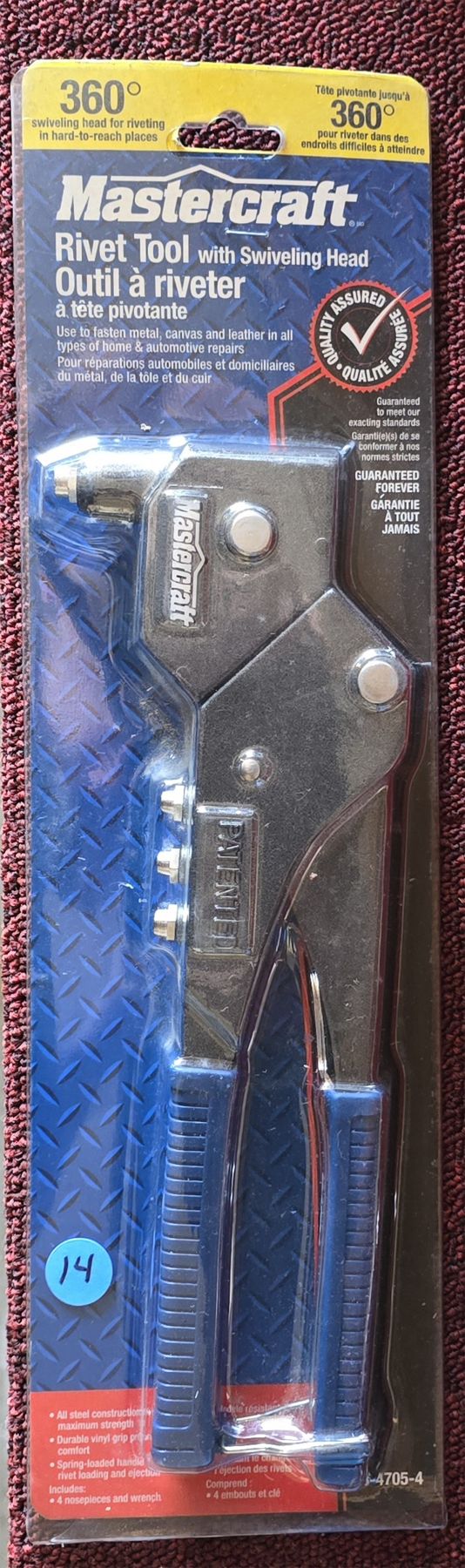 NEW MASTERCRAFT RIVET TOOL