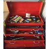Image 1 : RED PORTABLE TOOL BOX W/ CONTENTS